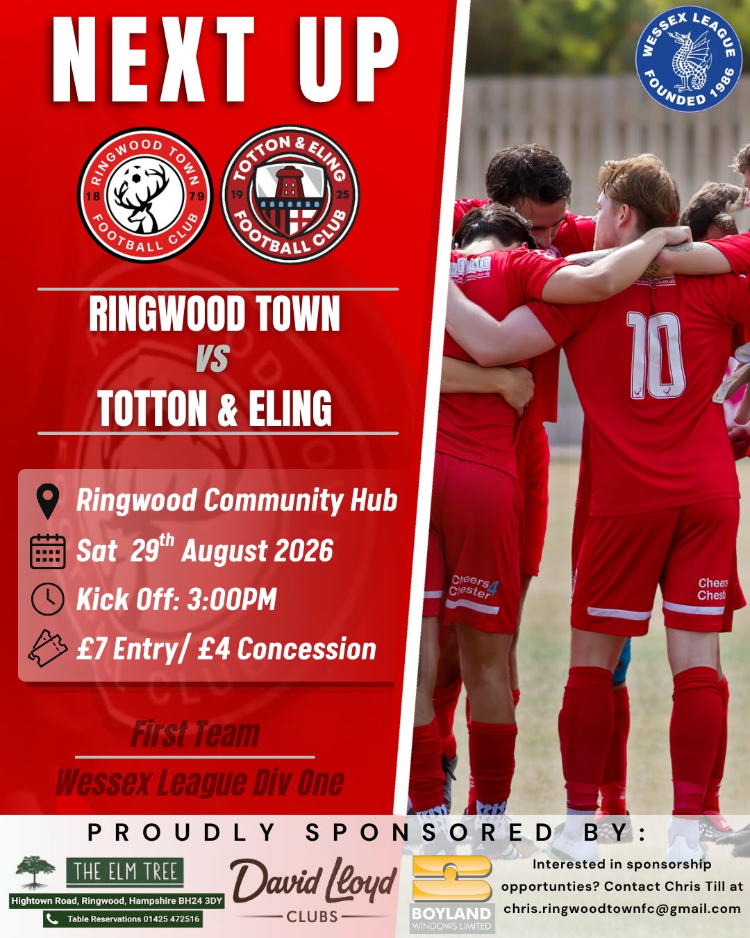 Ringwood Town v Totton & Eling | Preview