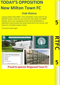 Matchday programme advert example
