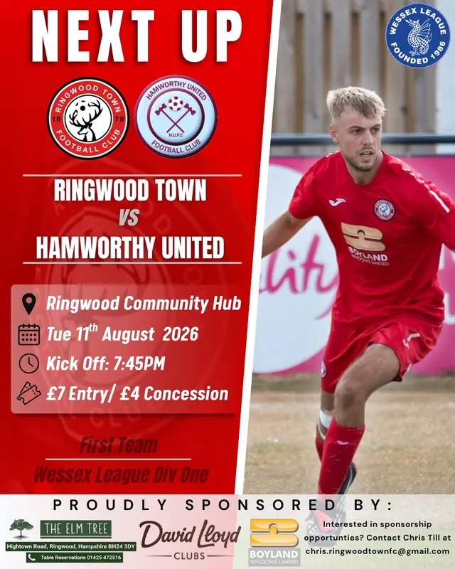 RINGWOOD TOWN V HAMWORTHY UNITED PREVIEW