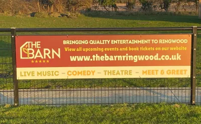 Pitchside advertising board at the Ringwood Community Hub
