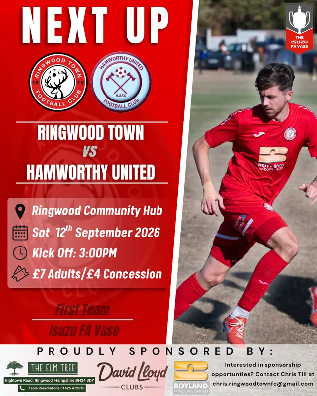 RINGWOOD TOWN V HAMWORTHY UNITED PREVIEW